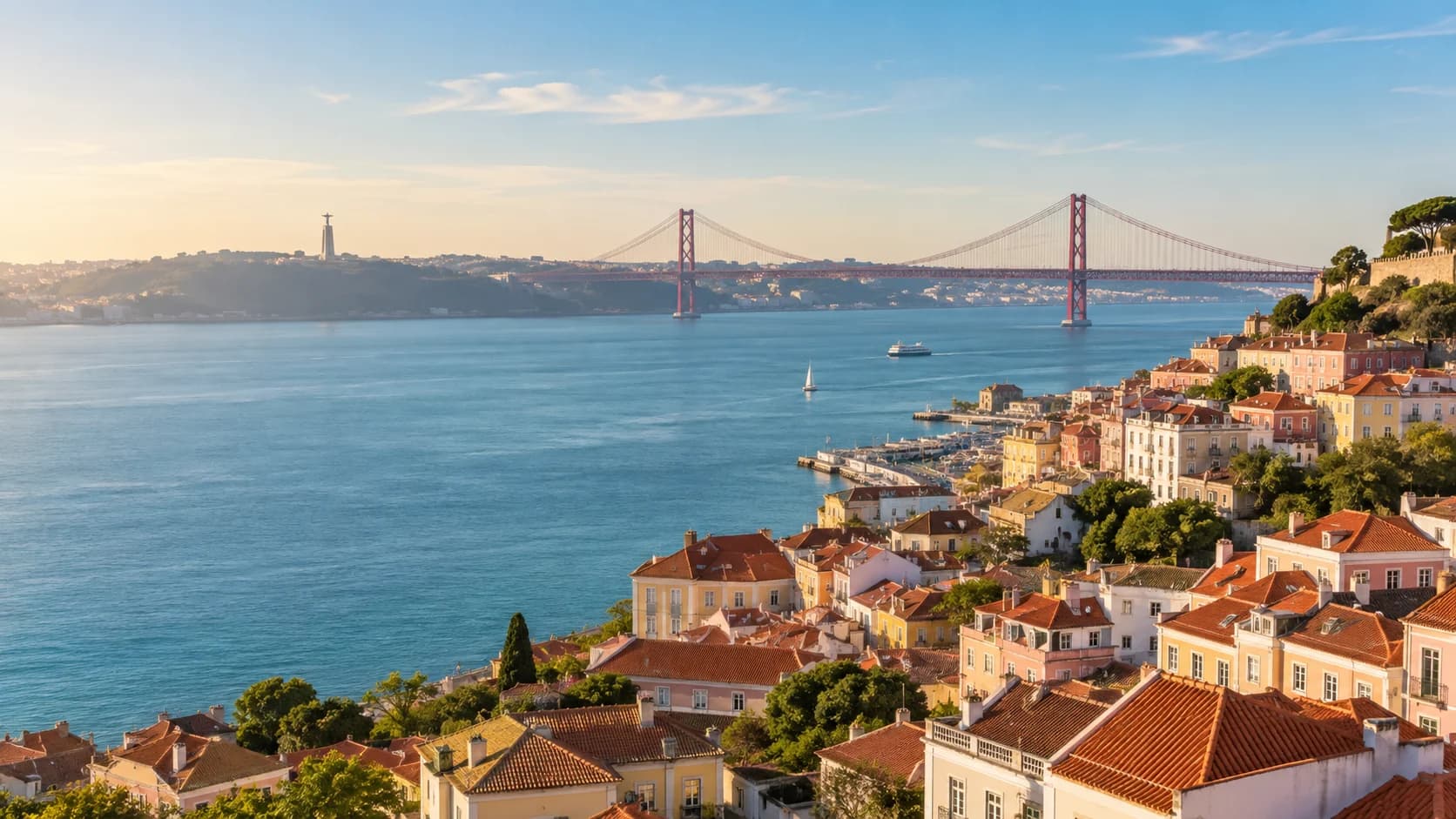 Paisagem de Lisboa, Almada e do rio Tejo — imagem ilustrativa